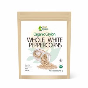 True Organic White Peppercorns Whole